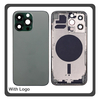 iPhone 13 Pro Max (A2643, A2484) Rear Back Battery Cover Middle Frame- Housing Πίσω Κάλυμμα Καπάκι Πλάτη Μπαταρίας - Σασί + Side Keys Πλαϊνά πλήκτρα  + Sim Tray Θήκη Κάρτας Green Πράσινο (Ref By Apple)
