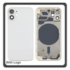 iPhone 12 Mini, iPhone12 Mini (A2399, A2176) Rear Back Battery Cover Middle Frame- Housing Πίσω Κάλυμμα Καπάκι Πλάτη Μπαταρίας - Σασί + Side Keys Πλαϊνά πλήκτρα  + Sim Tray Θήκη Κάρτας White Άσπρο​ (Ref By Apple)