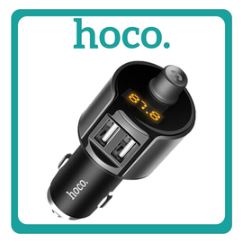 Hoco FM Transmitter Αυτοκινήτου E19 Με USB Black Μαύρο