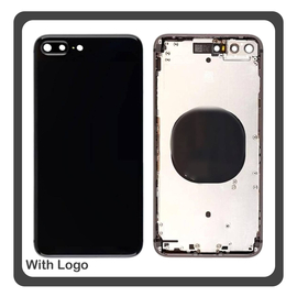iPhone 8+, iPhone 8 Plus (A1864, A1897) Rear Back Battery Cover Middle Frame- Housing Πίσω Κάλυμμα Καπάκι Πλάτη Μπαταρίας - Σασί + Side Keys Πλαϊνά πλήκτρα  + Sim Tray Θήκη Κάρτας Space Gray Μαύρο (Ref By Apple)