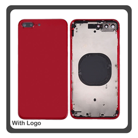 iPhone 8+, iPhone 8 Plus (A1864, A1897) Rear Back Battery Cover Middle Frame- Housing Πίσω Κάλυμμα Καπάκι Πλάτη Μπαταρίας - Σασί + Side Keys Πλαϊνά πλήκτρα  + Sim Tray Θήκη Κάρτας Red Κόκκινο (Ref By Apple)