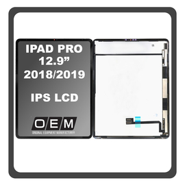 HQ OEM Συμβατό Με Apple iPad Pro 12.9 (2018) (A2014, A1895​), iPad Pro 12.9 (A2069, A2232​) IPS LCD Display Aseembly Screen Οθόνη + Touch Digitizer Unit Μηχανισμός Aφής Space Gray Μαύρο (Premium A+)