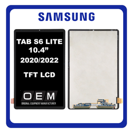 HQ OEM Συμβατό Με Samsung Galaxy Tab S6 Lite 10.4 " (2020) (SM-P610N, SM-P615) / Tab S6 Lite 10.4"​ (2022) (SM-P613, SM-P619) TFT LCD LCD Display Screen Assembly Οθόνη + Touch Screen Digitizer Μηχανισμός Αφής Black Μαύρο (Premium A+)