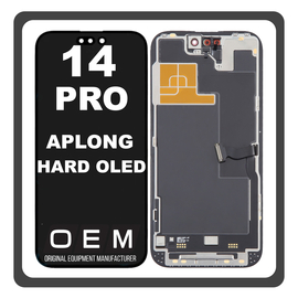 HQ OEM Συμβατό Με For Apple iPhone 14 Pro (A2890, A2650) APLONG HARD OLED​ LCD Display Screen Assembly Οθόνη + Touch Screen Digitizer Μηχανισμός Αφής With IC Removable​ Black Μαύρο (Premium A+) (Lifetime Warranty)