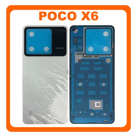 Γνήσια Original Xiaomi Poco X6 5G (23122PCD1G, 23122PCD1I) Rear Back Battery Cover Πίσω Κάλυμμα Καπάκι Πλάτη Μπαταρίας White Άσπρο (Service Pack By Xiaomi)