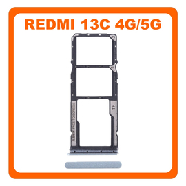 Γνήσια Original Xiaomi Redmi 13C 4G (23100RN82L, 23106RN0DA) / Redmi 13C 5G (23124RN87G, 23124RN87I) SIM Card Tray + Micro SD Tray Slot Υποδοχέας Βάση Θήκη Κάρτας SIM Navy Blue Μπλε (Service Pack By Xiaomi)