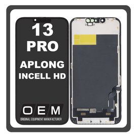 HQ OEM Συμβατό Με Apple iPhone 13 Pro (A2638, A2483) APLONG In-Cell-HD, InCell-HD LCD Display Screen Assembly Οθόνη + Touch Screen Digitizer Μηχανισμός Αφής With IC Removable Black Μαύρο (Premium A+) (Lifetime Warranty)