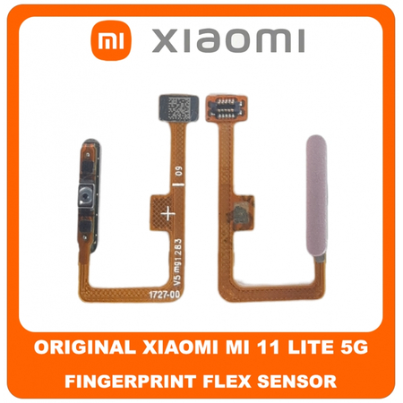 Γνήσιο Original Xiaomi Mi 11 Lite 5G (M2101K9G, M2101K9C, M2101K9R) Fingerprint Flex Sensor Αισθητήρας Δακτυλικού Αποτυπώματος Pink Ροζ (Service Pack By Xiaomi)