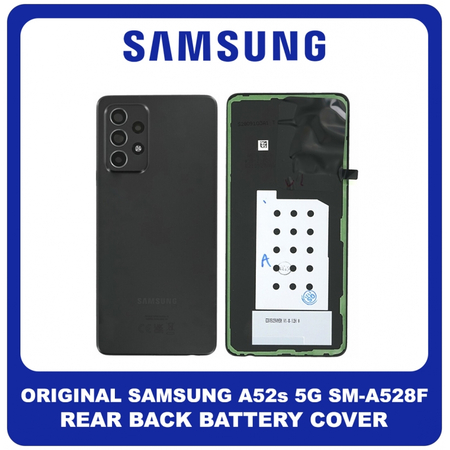 Γνήσια Original Samsung Galaxy A52s 5G (SM-A528B, SM-A528B/DS) Rear Battery Cover Πίσω Καπάκι Μπαταρίας Black Μαύρο GH82-26858A (Service Pack By Samsung)