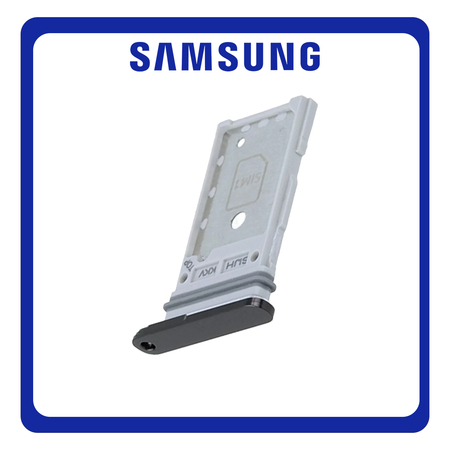 Γνήσια Original Samsung Galaxy S22 Ultra 5G (SM-S908B, SM-S908B/DS) Sim Card Tray Dual Sim Υποδοχέας Θήκης Κάρτας Sim Phantom Black Μαύρο GH98-47138A (Service Pack By Samsung)