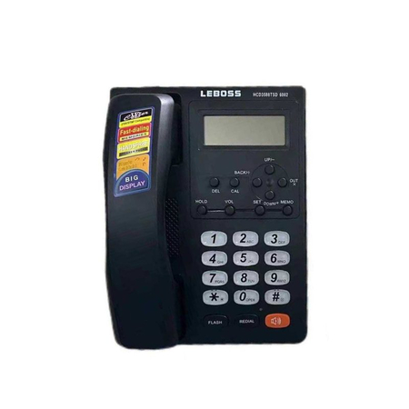 Ενσύρματο Τηλέφωνο - 6002  - Leboss - 060020 - Black