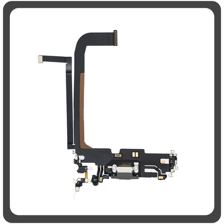 Γνήσια Original Apple iPhone 13 Pro Max (A2643, A2484, A2641) Swap Charging Dock Connector Lightning Flex Καλωδιοταινία Κονέκτορας Φόρτισης + Microphone Μικρόφωνο Graphite Μαύρο