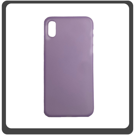 Θήκη Πλάτης - Back Cover, Silicone Σιλικόνη  Ultra Thin Feather Purple Μωβ For iPhone XS Max