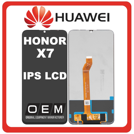 HQ OEM Συμβατό Με Huawei Honor X7 4G (CMA-LX2, CMA-LX1) IPS LCD Display Screen Assembly Οθόνη + Touch Screen Digitizer Μηχανισμός Αφής Black Μαύρο (Premium A+​)