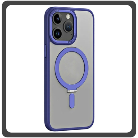 Θήκη Πλάτης - Back Cover, Silicone Σιλικόνη Creative Invisible Bracket Protective Case Purple Μωβ For iPhone 14 Pro