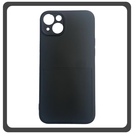 Θήκη Πλάτης - Back Cover, Silicone Σιλικόνη Liquid Inserted TPU Protective Case Black Μαύρο For iPhone 13