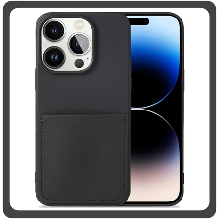 Θήκη Πλάτης - Back Cover, Silicone Σιλικόνη Liquid Inserted TPU Protective Case Black Μαύρο For iPhone 13 Pro Max