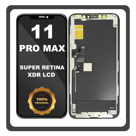 Γνήσια Original FOG For Apple iPhone 11 Pro Max, iPhone 11 ProMax (A2218, A2161​) Super Retina XDR OLED LCD Display Screen Assembly Οθόνη + Touch Screen Digitizer Μηχανισμός Αφής Matte Space Μαύρο (0% Defective Returns)