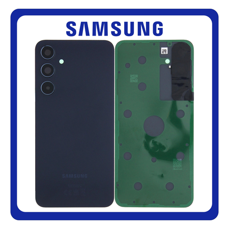 Γνήσια Original Samsung Galaxy A55 5G (SM-A556V, SM-A556B) Rear Back Battery Cover Πίσω Καπάκι Πλάτη Μπαταρίας + Camera Lens Τζαμάκι Κάμερας Navy Black Μαύρο GH82-34284A (Service Pack By Samsung)