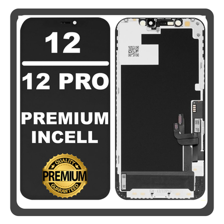 HQ OEM Συμβατό Για Apple iPhone 12 (A2403, A2172), iPhone 12 Pro (A2407, A2341) Premium Version In-Cell LCD Display Screen Assembly Οθόνη + Touch Screen Digitizer Μηχανισμός Αφής Black Μαύρο Bulk (Premium A+)