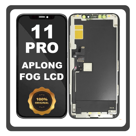 Γνήσια Original FOG For Apple iPhone 11 Pro (A2215, A2160) APLONG LCD Display Screen Assembly Οθόνη + Touch Screen Digitizer Μηχανισμός Αφής Matte Space Μαύρο (Lifetime Warranty​)