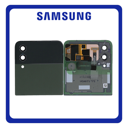 Γνήσια Original Samsung Galaxy Z Flip 4 5G (SM-F711B, SM-F711N) Rear Back Battery Cover Πίσω Κάλυμμα Καπάκι Μπαταρίας + Super AMOLED LCD Display Screen Assembly Οθόνη Khaki Χακί GH97-27947J (Service Pack By Samsung)