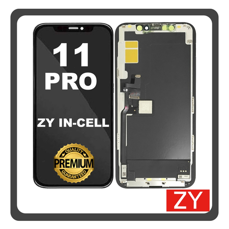 HQ OEM Συμβατό Με Apple Iphone 11Pro, Iphone 11Pro (A2215, A2160) ZY In-Cell LCD Display Screen Assembly Οθόνη + Touch Screen Digitizer Μηχανισμός Αφής With IC Removable Black Μαύρο (Premium A+)