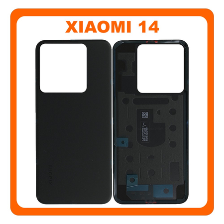 HQ OEM Συμβατό Με Xiaomi 14, Xiaomi14 (23127PN0CC, 23127PN0CG) Rear Back Battery Cover Πίσω Κάλυμμα Καπάκι Πλάτη Μπαταρίας Black Μαύρο (Premium A+)