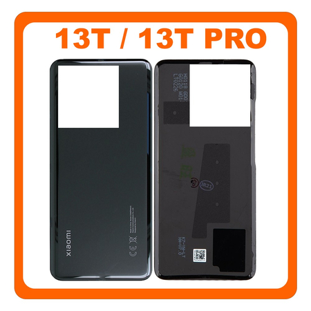 HQ OEM Συμβατό Με Xiaomi 13T 5G (2306EPN60G) / 13T Pro 5G (23078PND5G) Rear Back Battery Cover Πίσω Κάλυμμα Καπάκι Πλάτη Μπαταρίας Black Μαύρο (Premium A+)