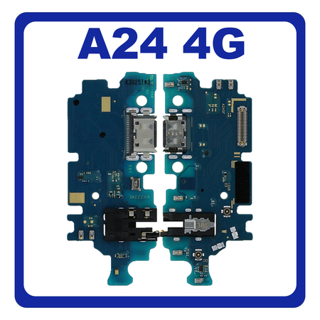 Γνήσια Original Samsung Galaxy A24 4G (SM-A245F, SM-A245F/DS) USB Type-C Charging Dock Connector Flex Sub Board, Καλωδιοταινία Υπό Πλακέτα Φόρτισης + Microphone Μικρόφωνο + Audio Jack Θύρα Ακουστικών​ GH96-15837A (Service Pack By Samsung)