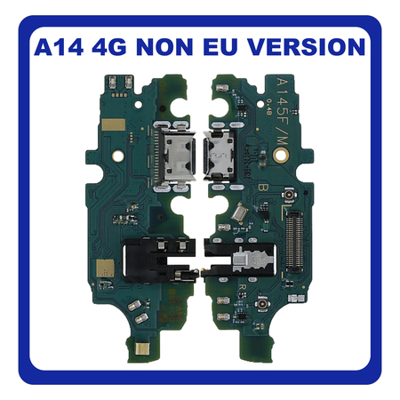 HQ OEM Συμβατό Με Samsung Galaxy A14 4G, (SM-A145, SM-A145) NON EU VERSION USB Type-C Charging Dock Connector Flex Sub Board, Καλωδιοταινία Υπό Πλακέτα Φόρτισης + Microphone Μικρόφωνο + Audio Jack Θύρα Ακουστικών (Premium A+)